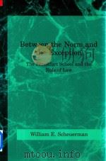 Between the Norm and the Exception The Frankfurt School and the Rule of Law 1994 PDF电子版封面 0262193515 William E.Scheuerman