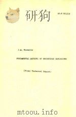 FUNDAMENTAL ASPECTS OF UNCONFINED EXPLOSIONS (FINAL TECHNICAL REPORT)（ PDF版）