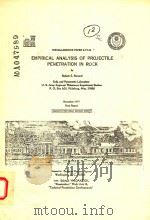 EMPIRICAL ANALYSIS OF PROJECTILE PENETRATION IN ROCK PAPER S-77-16（1977 PDF版）