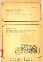 SOLID ELECTROLYTES AND PHOTOELECTROLYSIS（1974 PDF版）