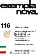 Concerto grosso no. 3 Für 2 Violinen und Kammerorchester For 2 violins and chamber orchestra edition（1988 PDF版）