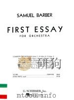 First essay For orchestra HL50341770（1941 PDF版）
