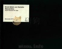 Rascacielos Sechs Elemente fur Orgel BA6177 1976 PDF电子版封面