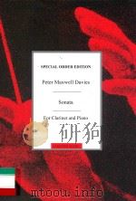 Sonata For Clarinet and Piano CH55902 1989 PDF电子版封面
