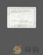 U.M.I DISSERTATION INFORMATION SERVICE（1992 PDF版）