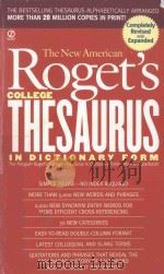 THE NEW AMERICAN ROGET'S COLLEGE THESAURUS IN DICTIONARY FORM 3RD EDITION（1962 PDF版）