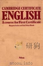 COMBRIDGE CERTIFICATE ENGLISH A COURSE FOR FIRST CERTIFICATE（1977 PDF版）