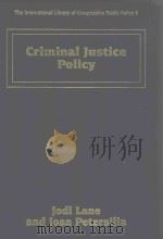 CRIMINAL JUSTICE POLICY 1998 PDF电子版封面 1858985684