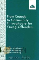 FROM CUSTODY TO  COMMUNITY:THROUGHCARE FOR YOUNG OFFENDERS（1992 PDF版）