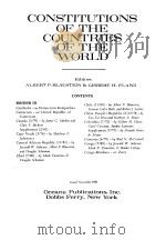 CONSTITUTIONS OF THE COUNTRIES OF THE WORLD（1981 PDF版）