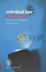 CRIMINAL LAW:TEXT AND MATERIALS 1998 PDF电子版封面 0421587105