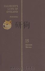 HALSBURY'S LAWS OF ENGLAND VOLUME 15   1977  PDF电子版封面  0406034001   
