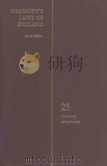 HALSBURY'S LAWS OF ENGLAND VOLUME 25 1978 PDF电子版封面 0406034001