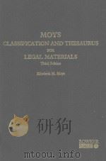 MOYS CLASSIFICATION AND THESAURUS FOR LEGAL MATERIALS（1992 PDF版）