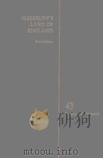 HALSBURY'S LAWS OF ENGLAND VOLUME 43 1983 PDF电子版封面 0406034001