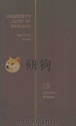 HALSBURY'S LAWS OF ENGLAND VOLUME 15（1990 PDF版）