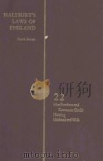 HALSBURY'S LAWS OF ENGLAND VOLUME 22（1979 PDF版）