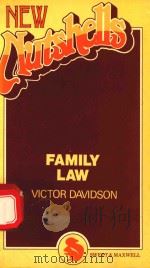 NEW NUTSHELLS FAMILY LAW IN A NUTSHELL 1980 PDF电子版封面 0421265701