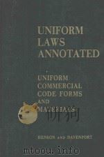 UNIFORM LAWS ANNOTATED VOLUME 5 1968 PDF电子版封面