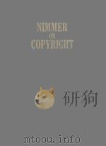NIMMER ON COPYRIGHT VOLUME 1 1981 PDF电子版封面
