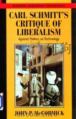 Carl Schmitt's Critique Of Liberalism Against Politics As Technology（1997 PDF版）
