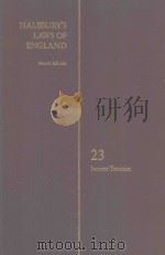 HALSBURY'S LAWS OF ENGLAND VOLUME 23   1978  PDF电子版封面  0406034001   