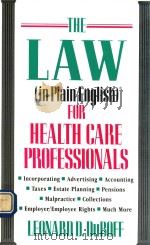 THE LAW(IN PLAIN ENGLISH) FOR HEALTH CARE PROFESSIONALS（1993 PDF版）