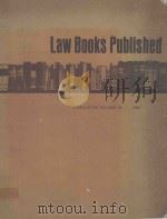 LAW BOOKS PUBLISHED CUMULATIVE VOLUME 12 1980 1981 PDF电子版封面