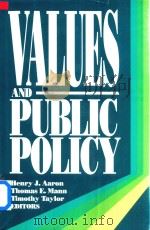 VALUES AND PUBLIC POLICY（1994 PDF版）