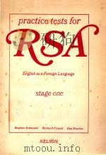 PRACTICE TESTS FOR RSA ENGLISH AS A FOREIGN LANGUAGE STAGE ONE（1979 PDF版）