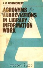 ACRONYMS & ABBREVIATIONS & IN LIBRARY % INFORMATION WORK（1982 PDF版）