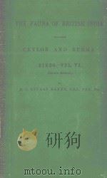 THE FAUNA OF BRITISH INDIA INCLUDING CEYLON AND BURMA BIRDS VOL.VI（1929 PDF版）