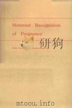 MATERNAL RECOGNITION OF PREGNANCY CIBA FOUNDATION SYMPOSIUM 64（1979 PDF版）