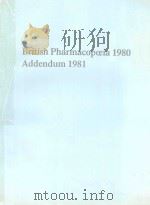 BRITISH PHARMACOPOEIA 1980 ADDENDUM 1981（1981 PDF版）