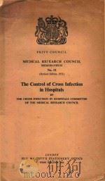 THE CONTROL OF CROSS INFECTION IN HOSPITALS（1957 PDF版）