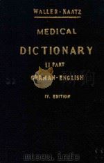 MEDICAL DICTIONARY II PART GERMAN ENGLISH（1938 PDF版）