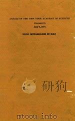 ANNALS OF THE NEW YORK ACADEMY OF SCIENCES VOLUME 179（1971 PDF版）
