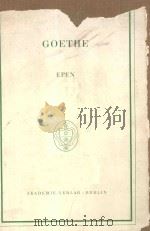 GOETHE 1958 PDF电子版封面
