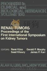 RENAL TUMORS 1981 PDF电子版封面 0845101005