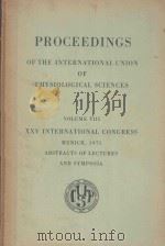 XXXV INTERNATIONAL CONGRESS OF PHYSIOLOGICAL SCIENCES VOLUME VIII（1971 PDF版）