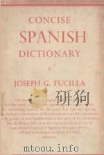 CONCISE PANISH DICTIONARY 1955 PDF电子版封面