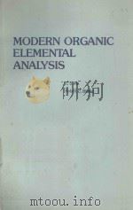 MODERN ORGANIC ELEMENTAL ANALYSIS（1979 PDF版）