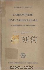ZAHNAUFBAU UND ZAHNZERFALL 1956 PDF电子版封面