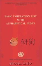 BASIC TABULATION LIST WITH ALPHABETICAL INDEX 1978 PDF电子版封面 9241541334