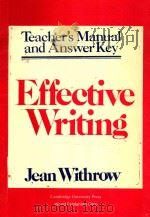 EEFFECTIVE WRITING TEACHER'S MANUAL AND ANSWER KEY（1987 PDF版）