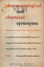 PHARMACOLOGICAL AND CHEMICAL SYNONYMS（1958 PDF版）