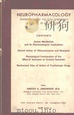 NEUROPHARMACOLOGY（1960 PDF版）
