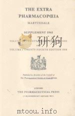 THE EXTRA PHARMACOPOEIA（1961 PDF版）