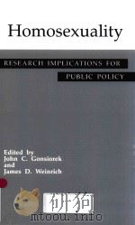 HOMOSEXUALITY RESEARCH IMPLICATIONS FOR PUBLIC POLICY（1991 PDF版）