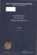 Scientific basis for nuclear waste management proceedings of the Materials Research Society Annual M（1982 PDF版）